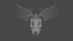 creature hover dragon man 3D model