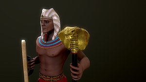 Egyptian warrior soldier 3D model