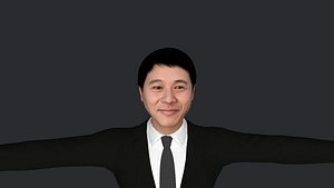 jet li Hyper Realistic Full Body Fully Rigged 3D Character 3D model