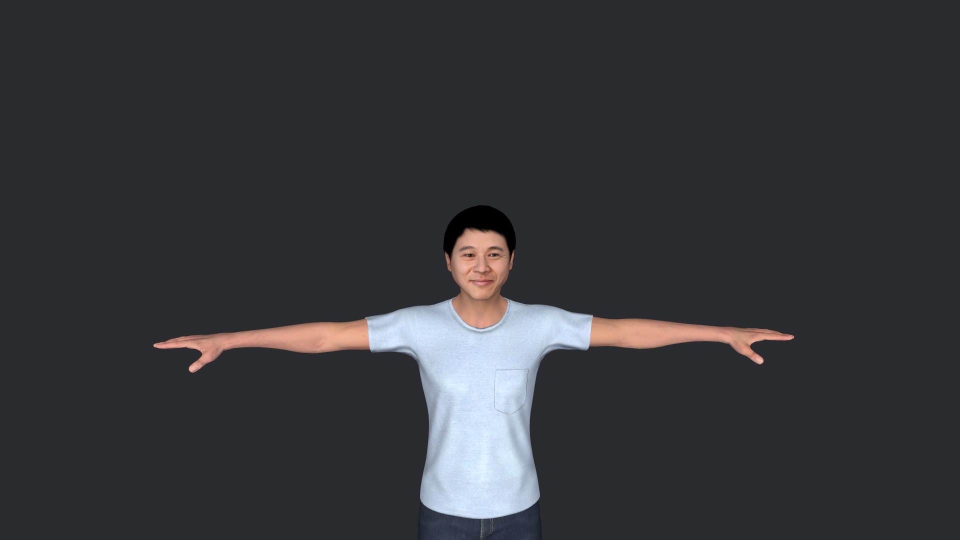 Jet Li Hyper Realistic Full Body Fully Rigged 3D Character 3D Model ...
