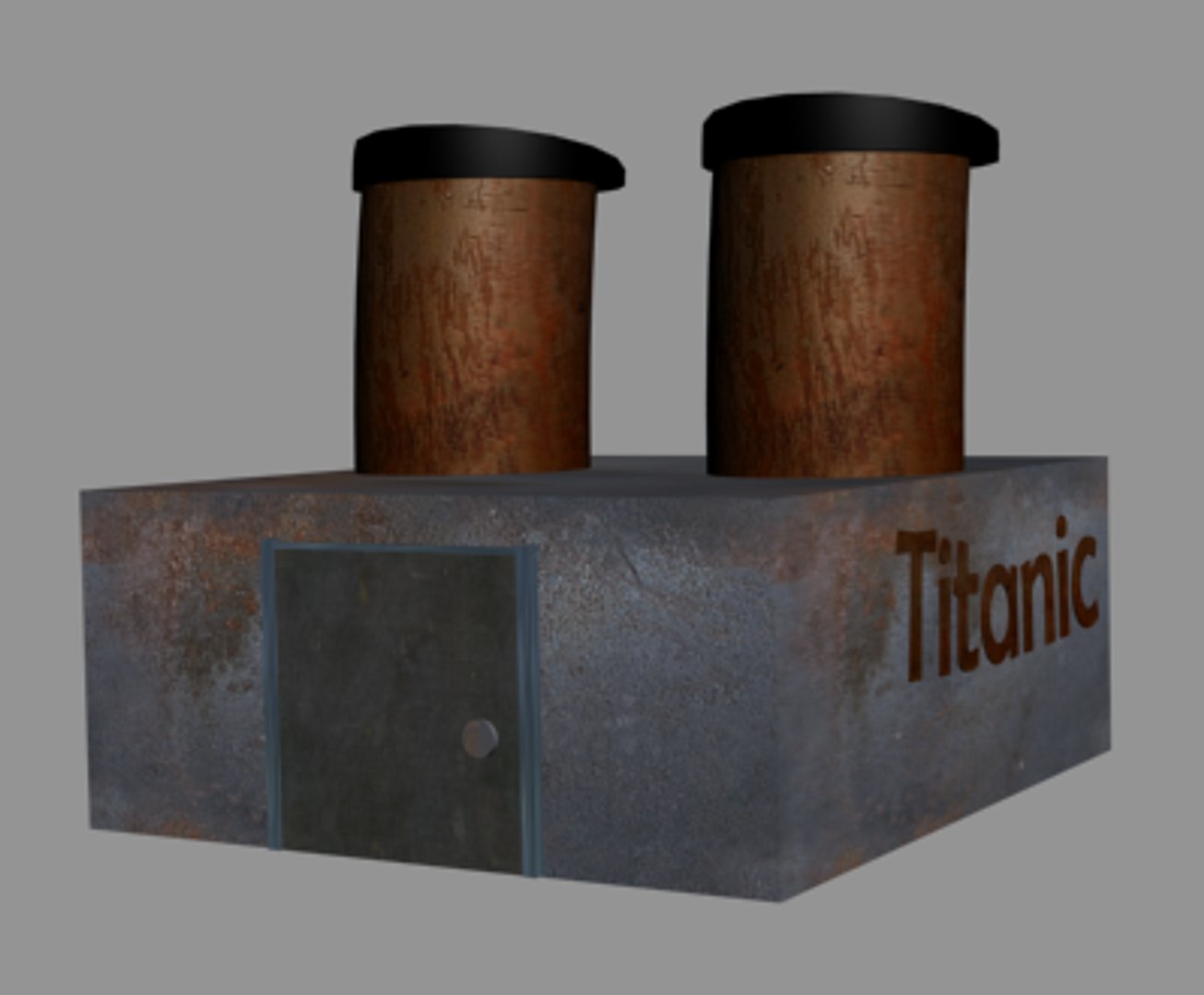 Ship Titanic Chimney Towers 3ds Free