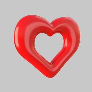 3D model Heart icon v 15