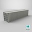 40ft Shipping Containet - White 3D model