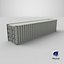 40ft Shipping Containet - White 3D model