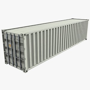 40ft Shipping Containet - White 3D model