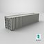 40ft Shipping Containet - White 3D model