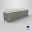 40ft Shipping Containet - White 3D model