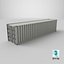 40ft Shipping Containet - White 3D model