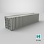 40ft Shipping Containet - White 3D model