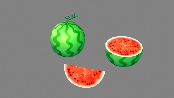 modelo 3d Cartoon watermelon - TurboSquid 1932092