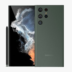 3D Samsung Galaxy S22 Ultra Green model