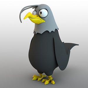 cartoon bird 3d model