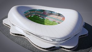 3D American Football Stadium 3d model - Exterior Interior Props