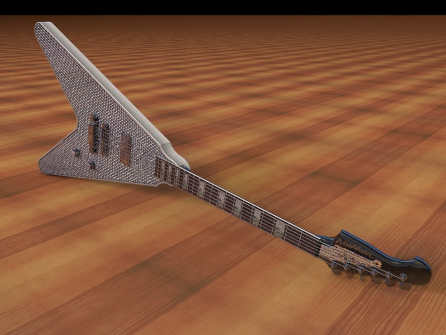 washburn v rhinestone 3d c4d