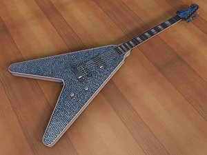 washburn v rhinestone 3d c4d