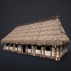 3D AAA MEDIEVAL SLAVIC HOUSE COTTAGE CABIN HUT GENERIC VILLAGE FARM model