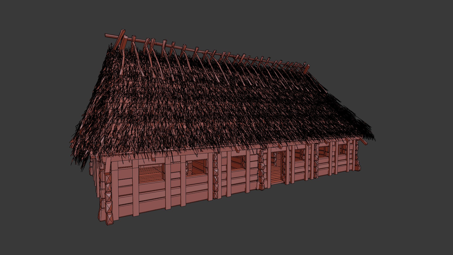 3D AAA MEDIEVAL SLAVIC HOUSE COTTAGE CABIN HUT GENERIC VILLAGE FARM ...
