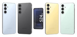 3D model Samsung Galaxy S24 FE All Colors Low Poly