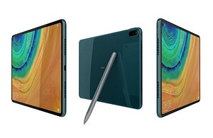 Huawei Matepad Pro 5G Green Low Poly 3D model