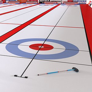 Curling Rink - Red 3D model