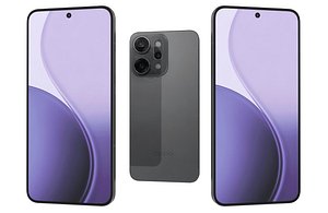 3D model OPPO Reno14 Pro Black Low Poly
