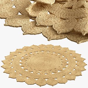 3D SAFAVIEH Iwan Casual Jute Rug L size model