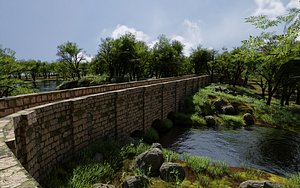 3D model scene bridge
