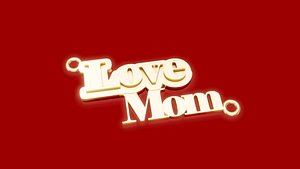 Love Mom Name pendant 3D