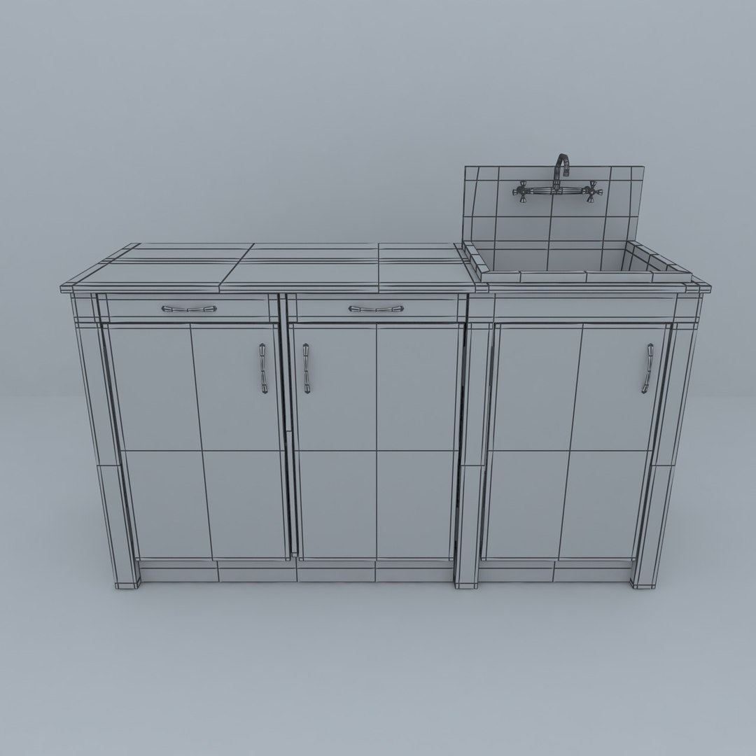 Old Cooking Table 3d Max