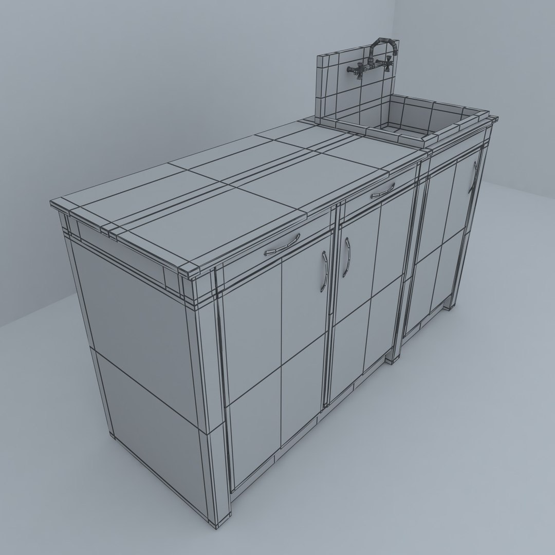 Old Cooking Table 3d Max