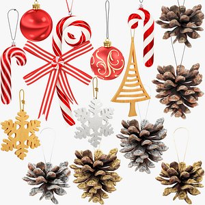 Christmas Ornaments Collection V10 3D