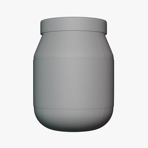Basic Mayonnaise Jar - Geometry Only No Textures No Materials