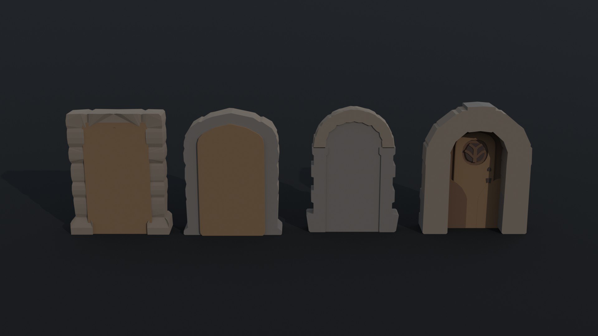 Low-poly Cartoon fantasy polygonal door 3D model https://p.turbosquid.com/ts-thumb/Fk/NyvpDz/S3/5/jpg/1706885217/1920x1080/fit_q87/c178f13e58c8fbd288677097a4b22e674cc1b0b5/5.jpg