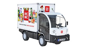 3D Electric delivery truck Picnic model