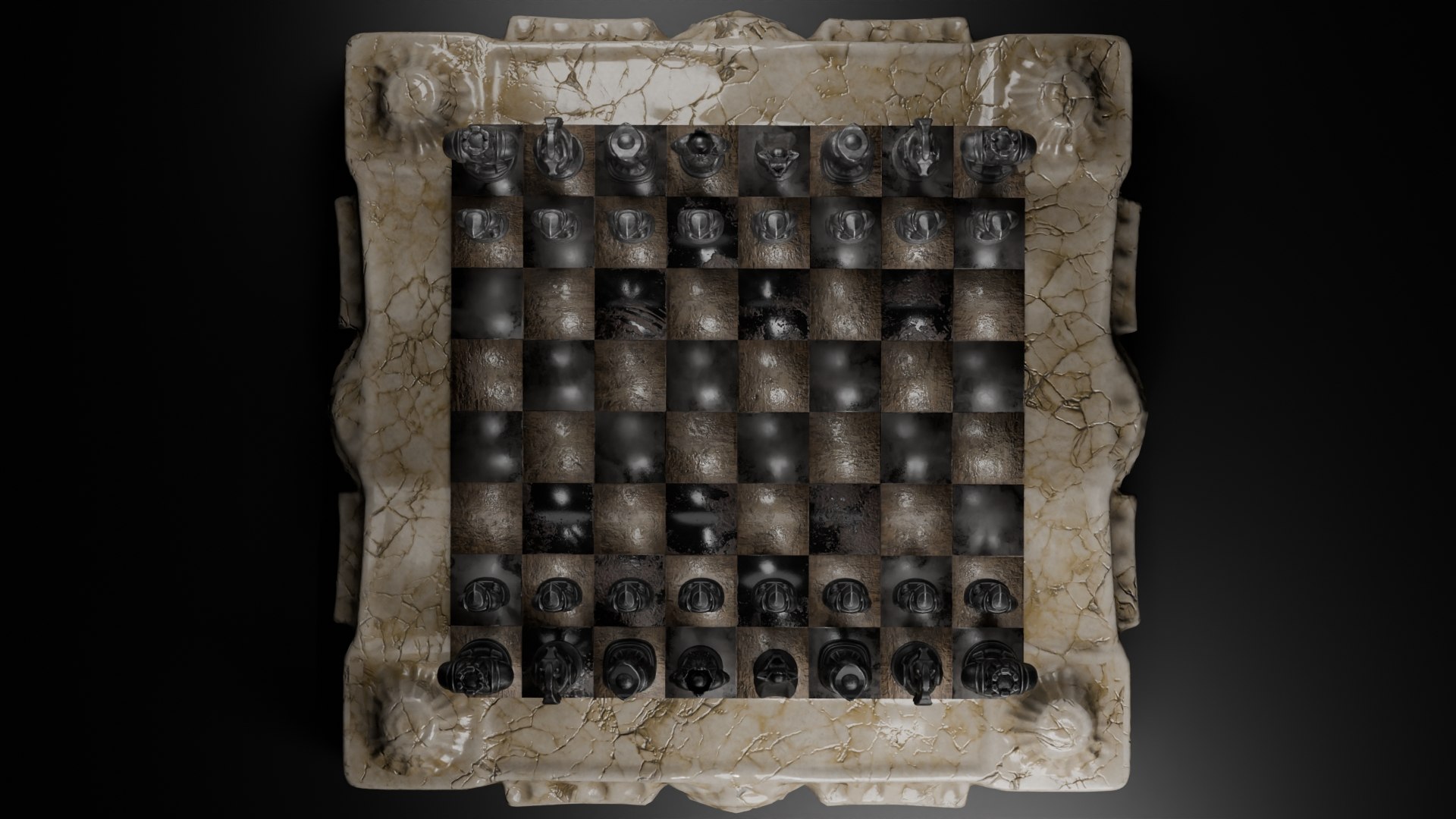 3D Metallic Chess Set with Realistic 3D Pieces  Board https://p.turbosquid.com/ts-thumb/Fk/XCv4eI/oM/5topview/jpg/1731194054/1920x1080/fit_q87/1bcc4da6dff1a29b8ab48e88fafcce0528da7718/5topview.jpg