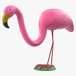 plastic pink flamingo lawn model