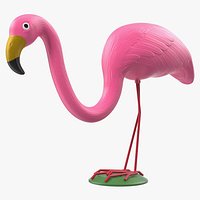 Plastic Pink Flamingo Lawn Garden Decor