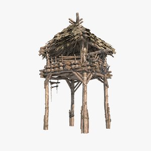 Ancient watchtower defense tower 3D model