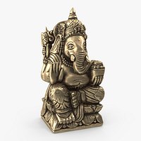 Indian God Ganesha Bronze Statue