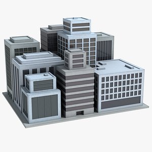 simple city 3d model