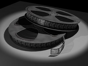 Low Poly Film Reel 3D Models for Download