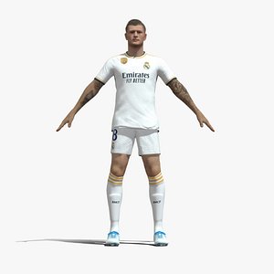 3D T-Pose Rigged Toni Kroos Real Madrid 23-24 model
