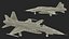 3D HESA Saeqeh Iranian Combat Aircraft Blue Rigged for Maya