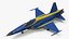 3D HESA Saeqeh Iranian Combat Aircraft Blue Rigged for Maya