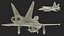 3D HESA Saeqeh Iranian Combat Aircraft Blue Rigged for Maya
