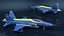 3D HESA Saeqeh Iranian Combat Aircraft Blue Rigged for Maya