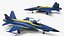 3D HESA Saeqeh Iranian Combat Aircraft Blue Rigged for Maya