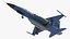 3D HESA Saeqeh Iranian Combat Aircraft Blue Rigged for Maya