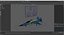 3D HESA Saeqeh Iranian Combat Aircraft Blue Rigged for Maya