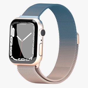 3D Apple Watch with Metal Chain Strap - Dual Shade